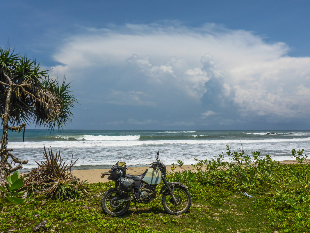 Yamah TTR Adventure bike on the beach  